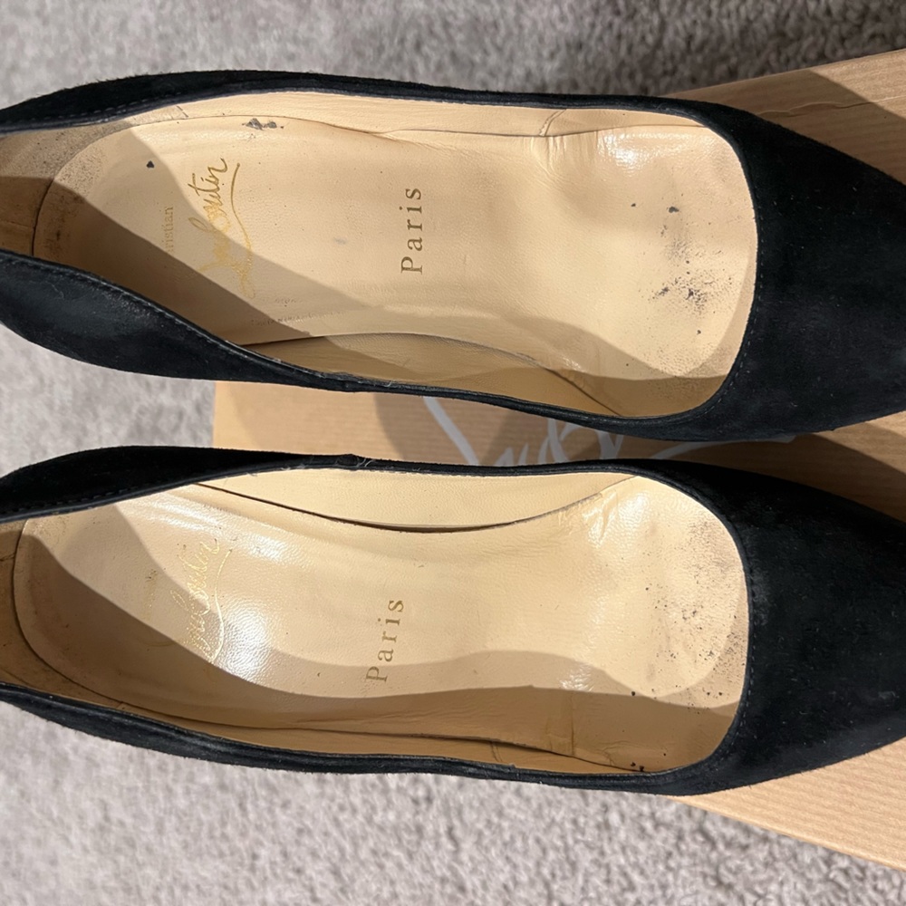 Christian Louboutin black suede size 35.5